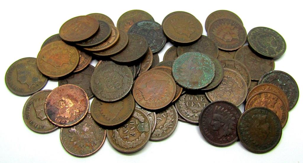 50 INDIAN CENT LOT - GREAT MIX (1 of 1)