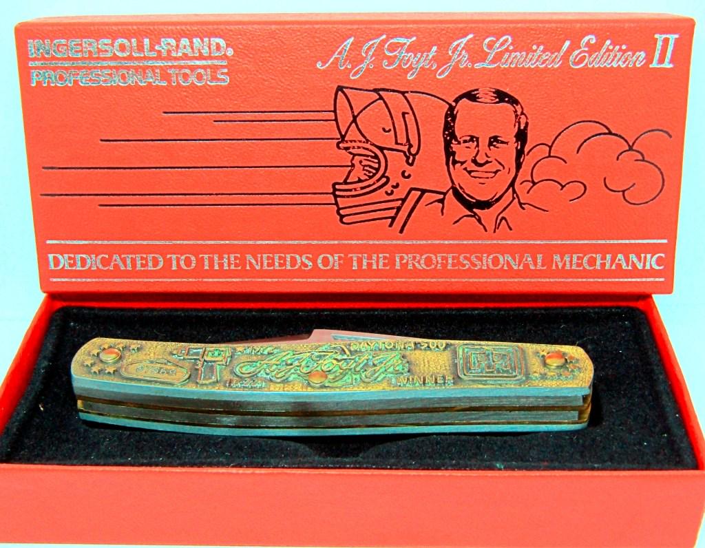 A.J. FOYT Jr INGERSOLL-RAND DAYTONA 500 WINNER: POCKET KNIFE NEW IN BOX