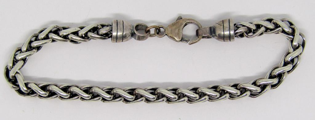 8 INCH STERLING BRAIDED STYLE BRACELET (1 of 3)