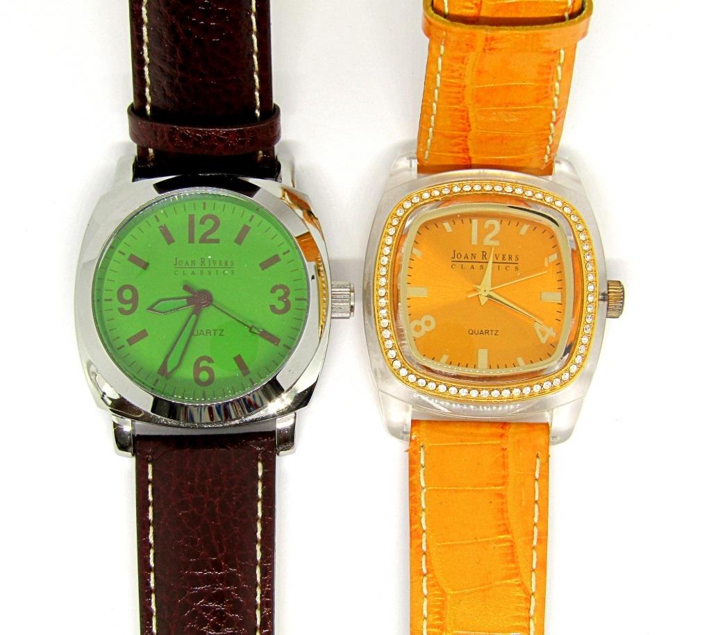 2-VINTAGE JOAN RIVERS WATCHES W/ LEATHER (1 of 7)