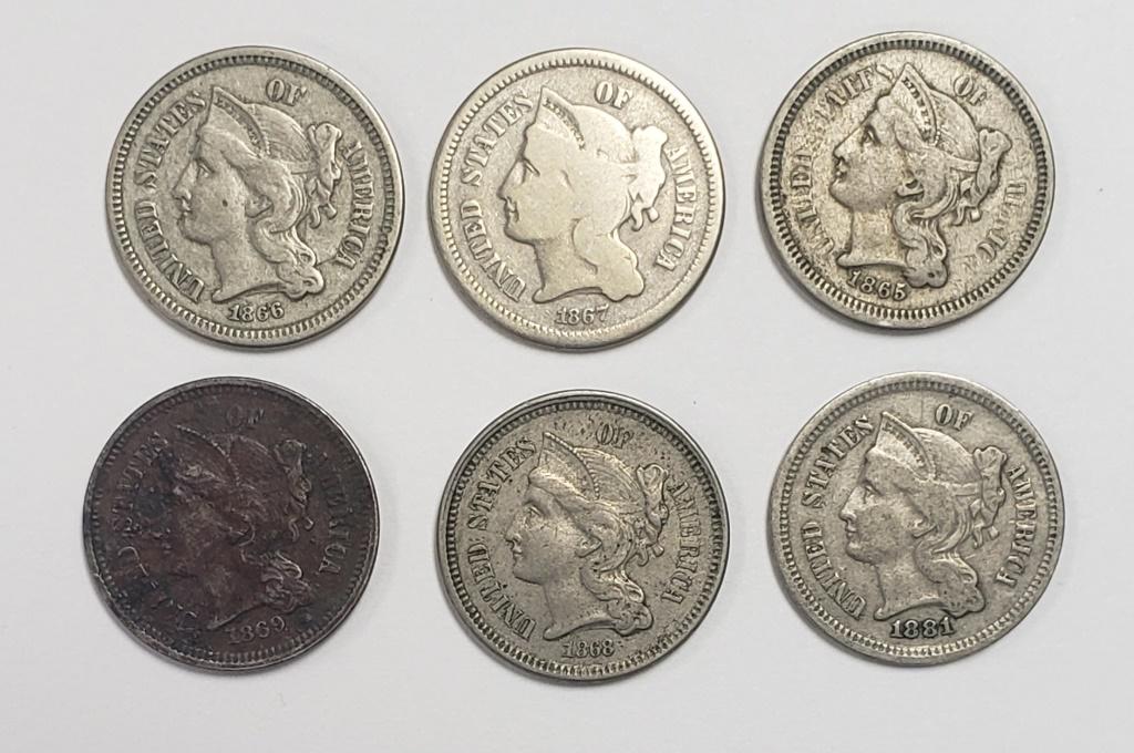 THREE CENT CIRC NICKELS (1 of 2)