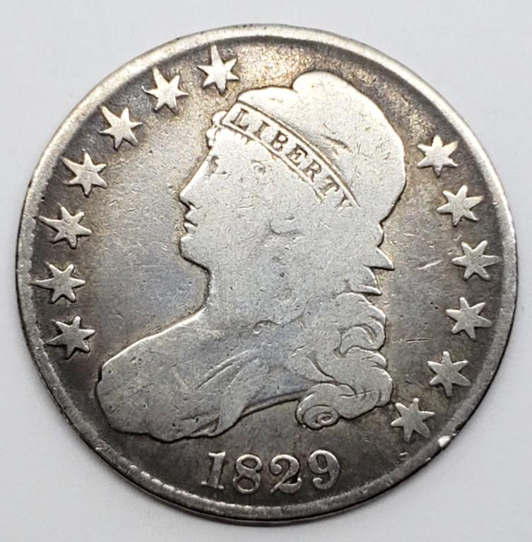 1829 Capped Bust Half Dollar - Lettered Edge (1 of 2)