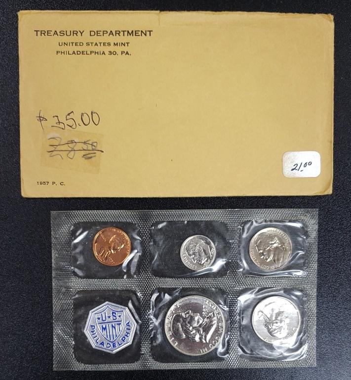 1957 U.S. PROOF SET in ORIGINAL CELLO (1 of 2)