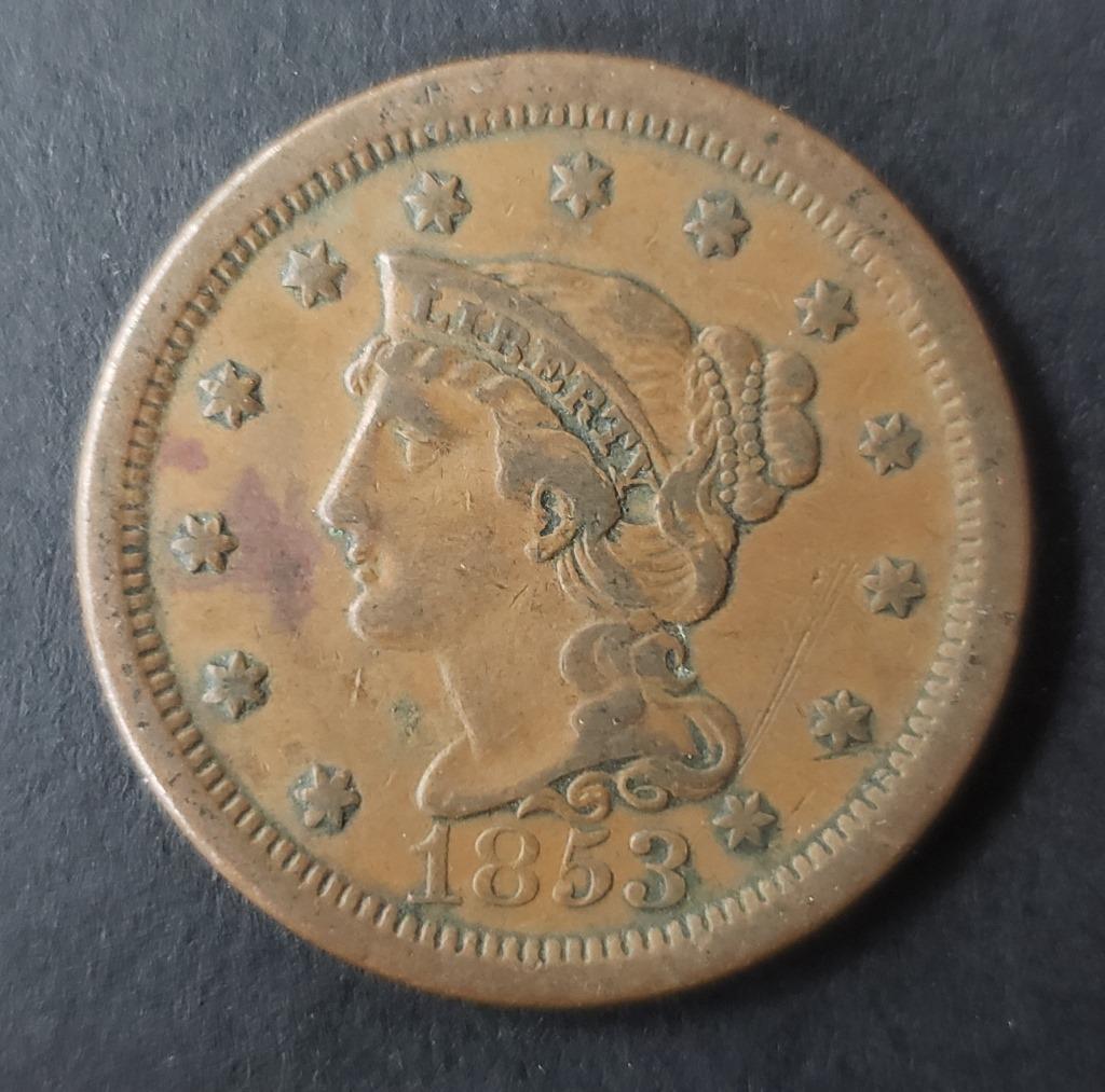 1853 LIBERTY HEAD LARGE CENT (1 of 2)