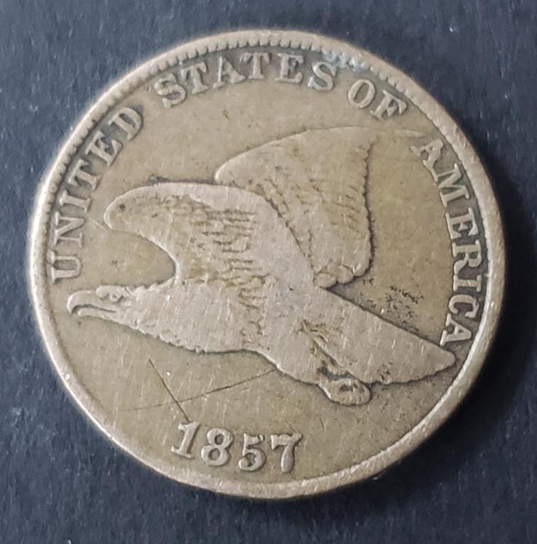 1857 FLYING EAGLE CENT (1 of 2)
