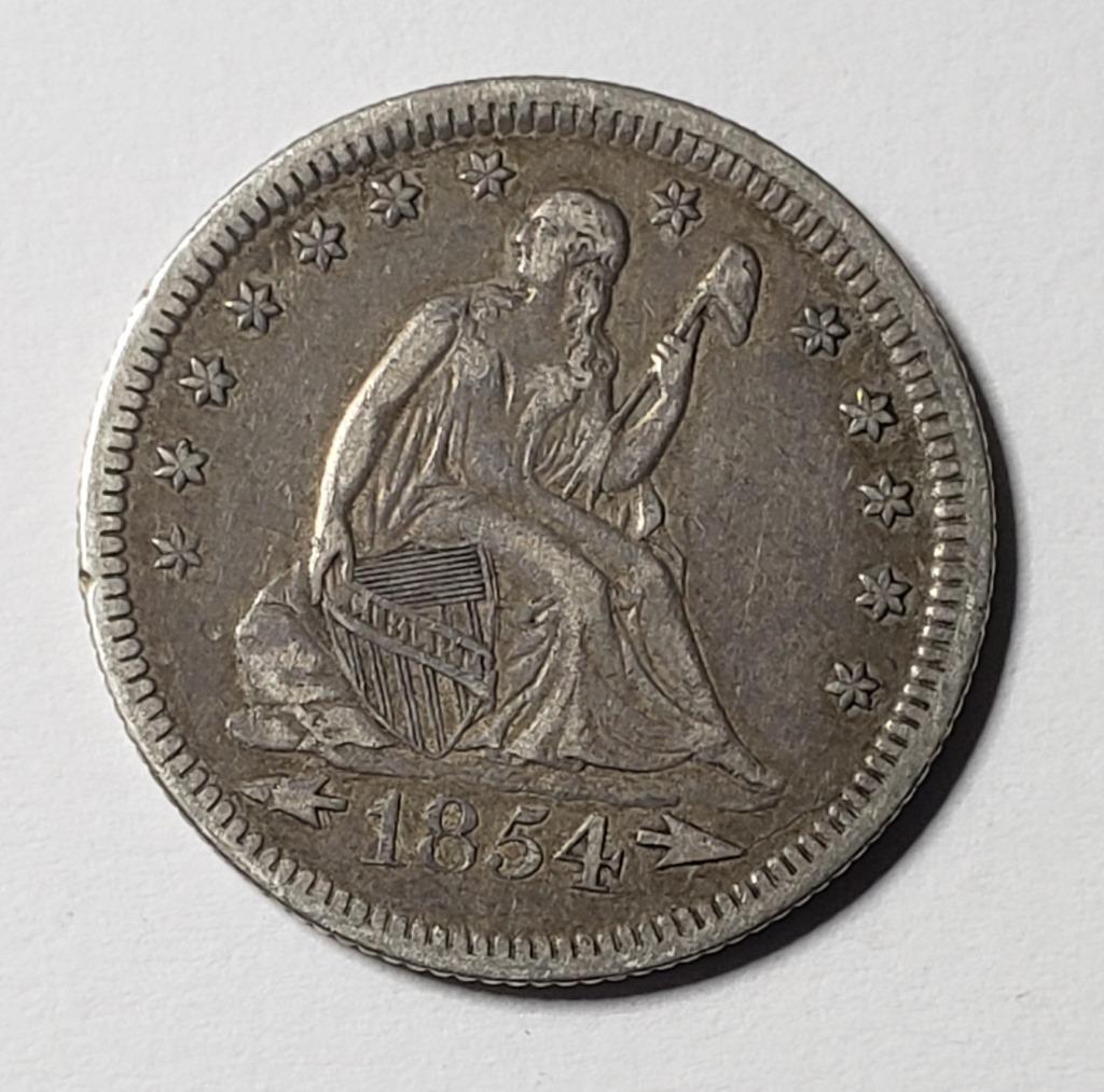 1854 SEATED QUARTER ARROWS / NO RAYS (1 of 2)