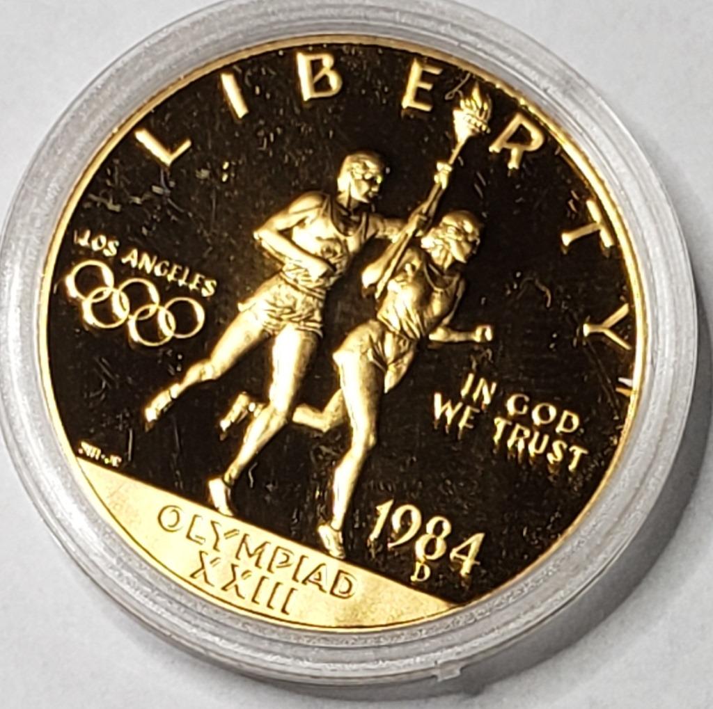 1984-D OLYMPIC GOLD $10 PROOF COIN (1 of 5)