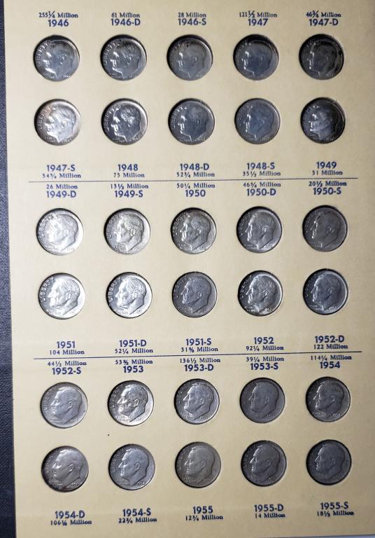 1946-1972 ROOSEVELT DIME SET (1 of 5)