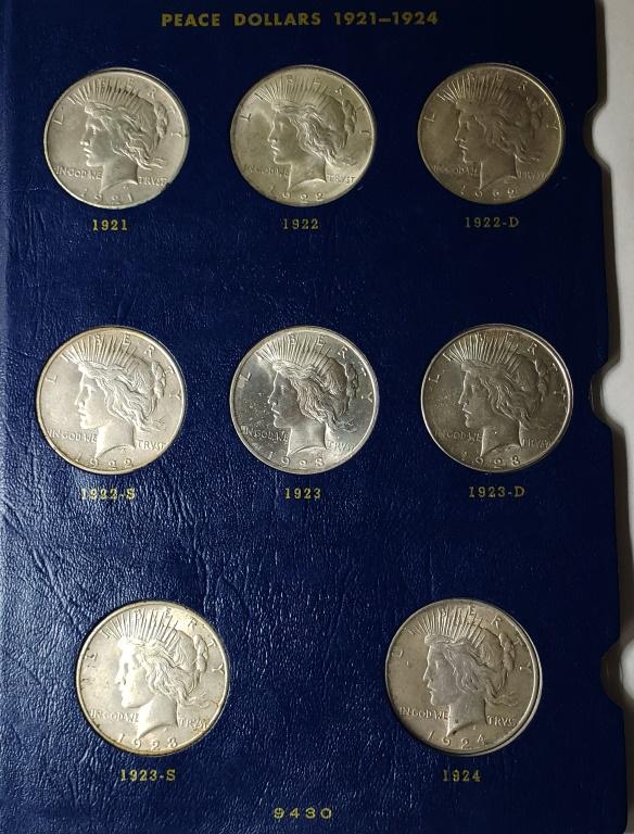 1921-1935 PEACE DOLLAR NEAR SET (22 COINS) (1 of 7)