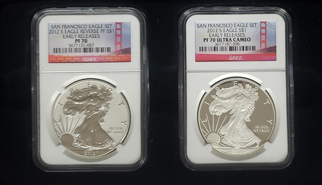 2012-S SAN FRANCISCO EAGLE SET NGC PF70 (1 of 3)