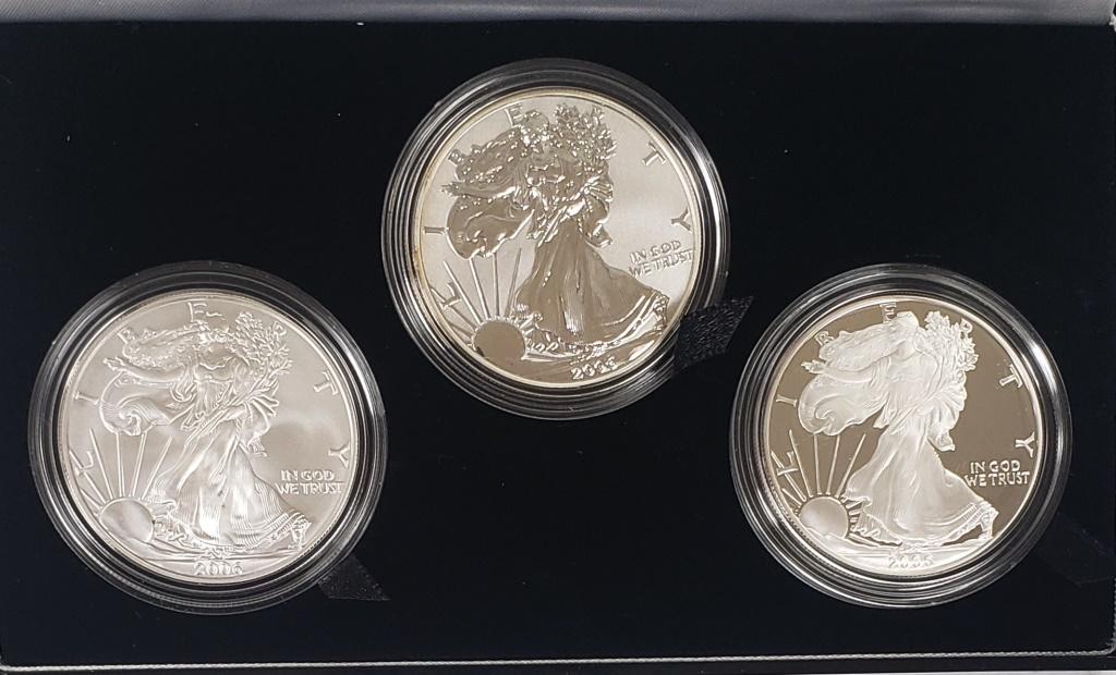 2006 American Eagle 20th Anniv. Silver 3-Coin Set (1 of 3)