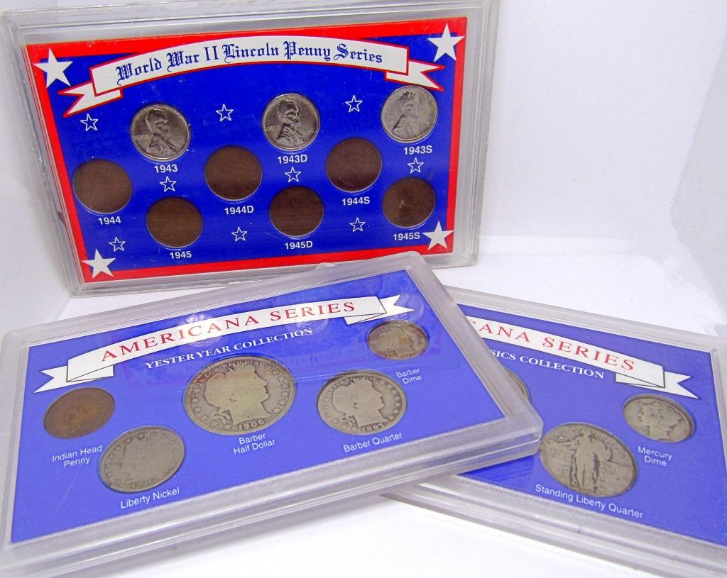 (3) U.S. COIN SETS w/SILVER COINS (1 of 7)