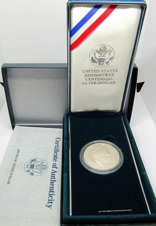 1990-P EISENHOWER PROOF SILVER DOLLAR (1 of 3)