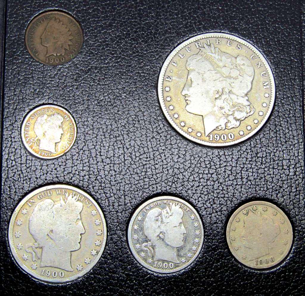 1900 U.S. COIN 6pc SET - 1900-O MORGAN, (1 of 3)