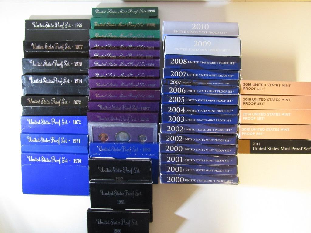 1970's, 80's, 90's 2000's U.S. PROOF SET BULK (1 of 6)