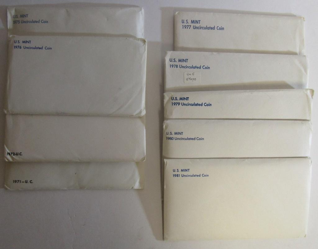 1971, 72, 75, 76, 77, 78, 79, 80 & 81 U.S. MINT (1 of 1)
