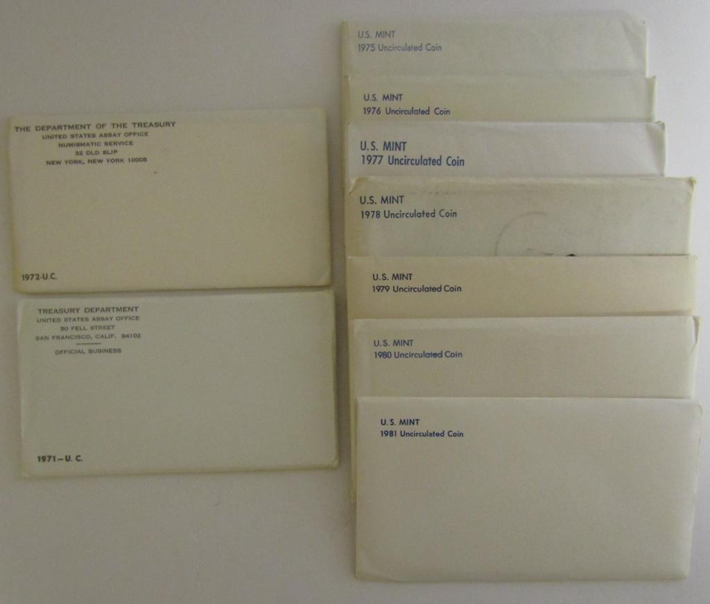 1971, 72, 75, 76, 77, 78, 79, 80 & 81 U.S. MINT (1 of 1)