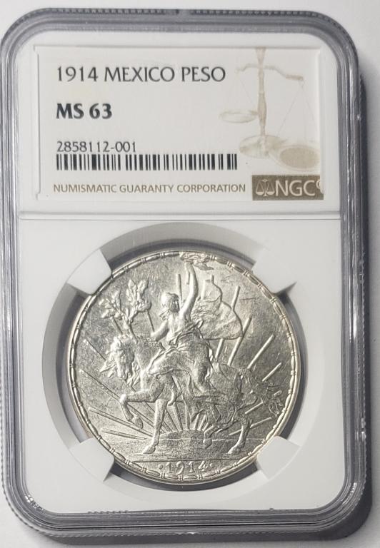 1914 MEXICO PESO NGC MS63 (1 of 4)