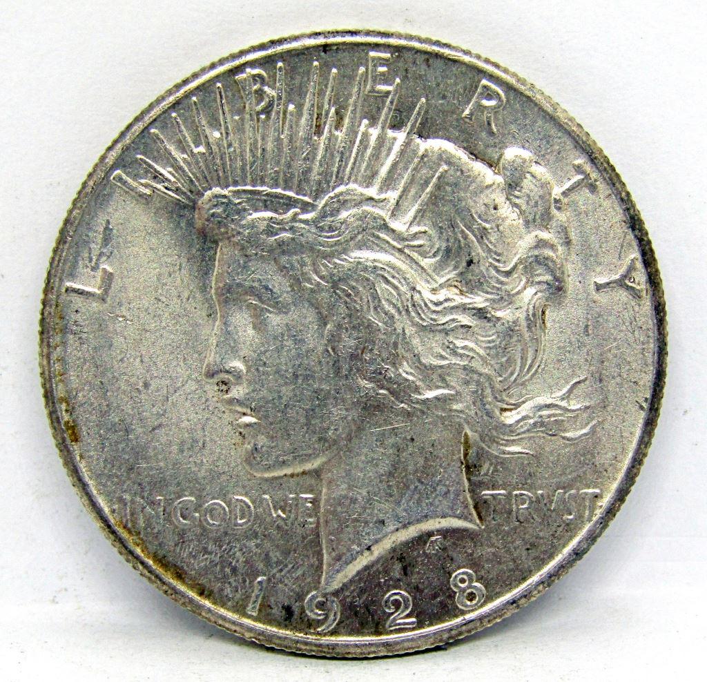 1928 PEACE DOLLAR AU/UNC (1 of 2)