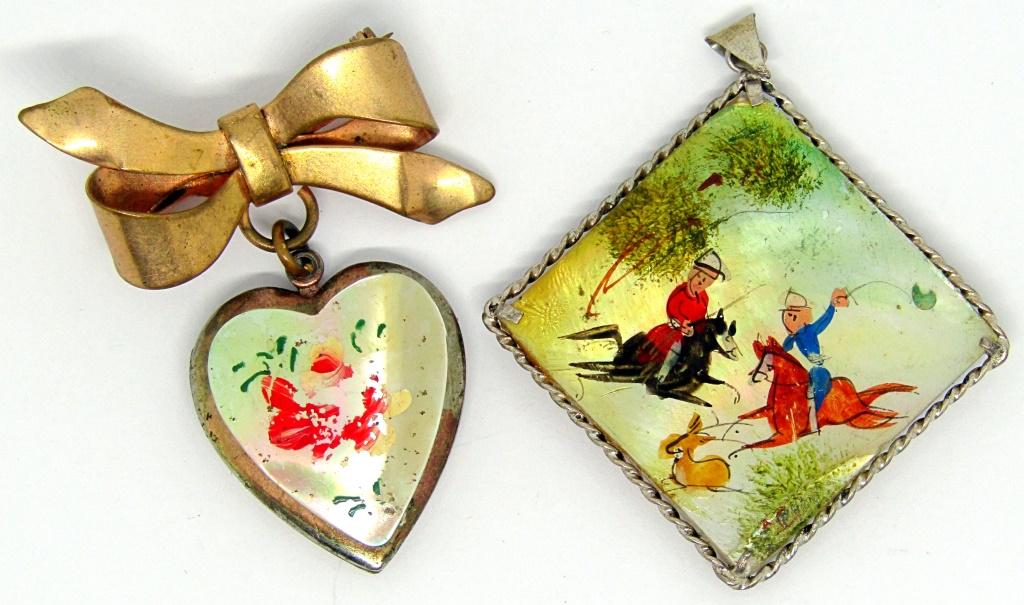 VINTAGE LOCKET PIN AND NECKLACE PENDANT!: LOCKET IS IN THE SHAPE OF A HEART
