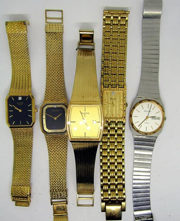 5-BULOVA MEN'S/WOMAN'S WRISTWATCHES: WATCHES ARE UNTESTED