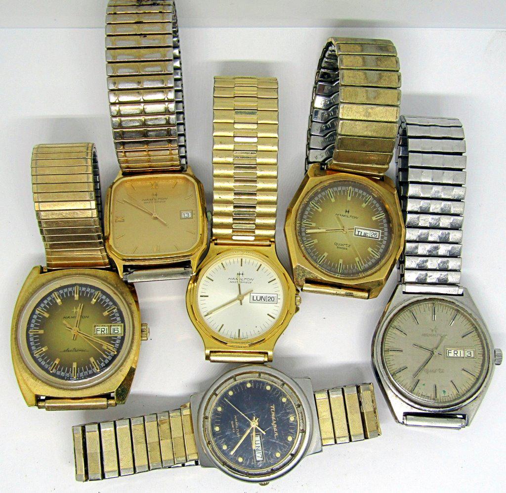 6-HAMILTON MEN'S QUARTZ WRISTWATCHES (1 of 7)