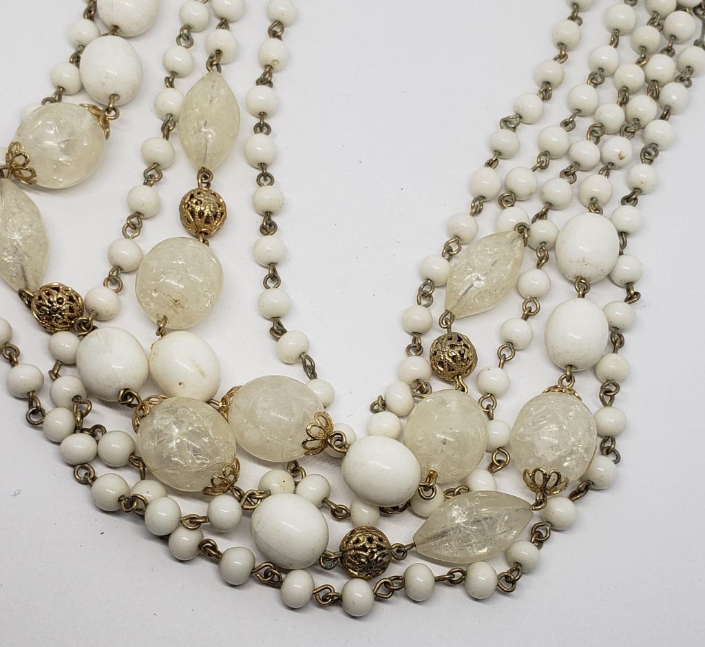 VINTAGE MULTI STRANDED WHITE AND TRANSLUCENT (1 of 3)