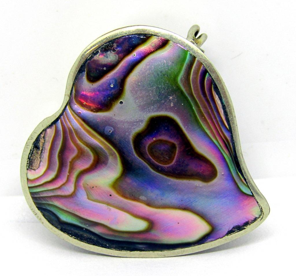 ALPACA MEXICO STERLING ABILONE INLAY PILL BOX (1 of 4)