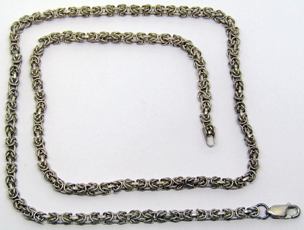 STERLING BOX CHAIN STYLE NECKALCE (1 of 3)