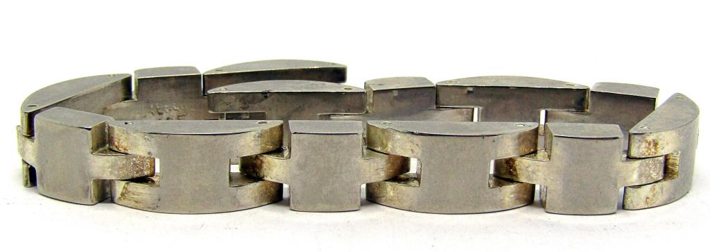 HEAVY! MEN'S STERLING LINKED BRACELET (1 of 4)