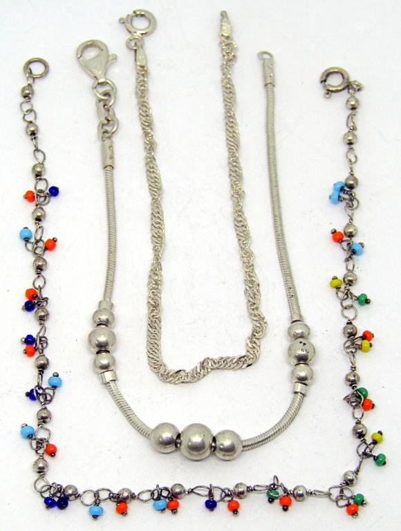 3-STERLING BRACELETS: (1)MADE IN ITALY (1)WITH (1 of 2)
