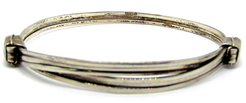 UNIQUE STERLING MULTI LAYERED STERLING BANGLE (1 of 3)