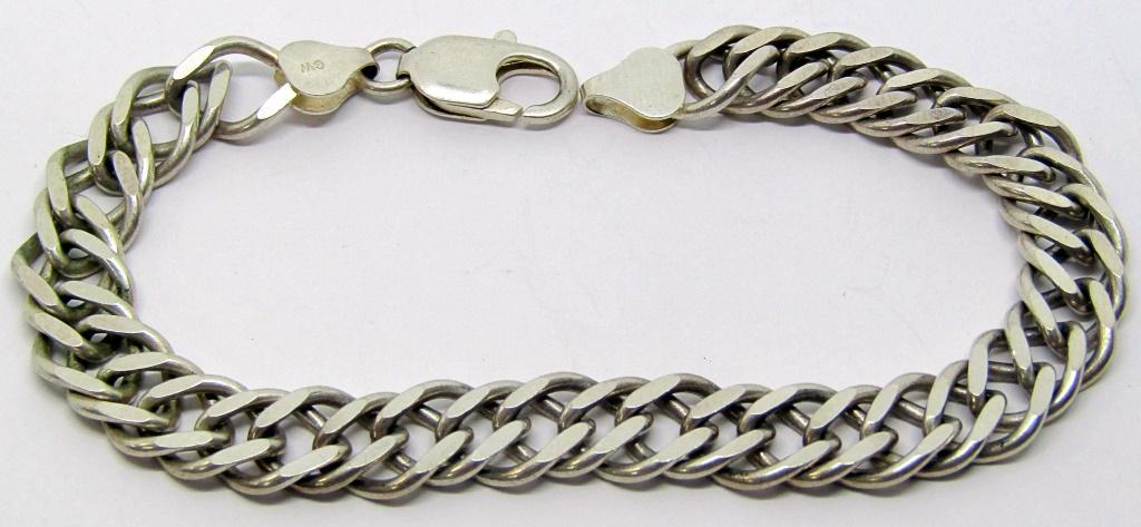 7.5 INCH ITALY STERLING MENS LINKED STYLE BRACELET (1 of 4)