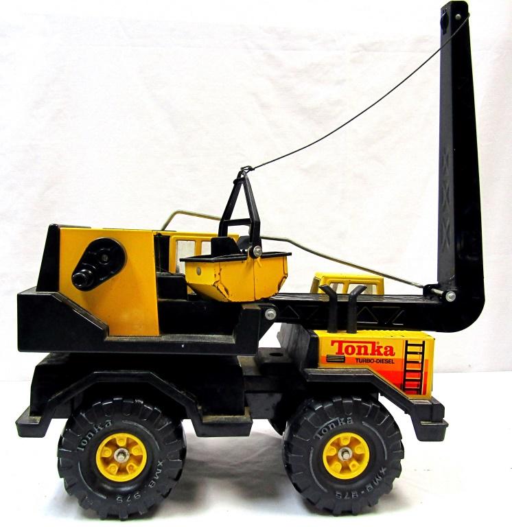 Rare TONKA Turbo Diesel: CRANE Bucket Truck | Pressed Steel XMB-975