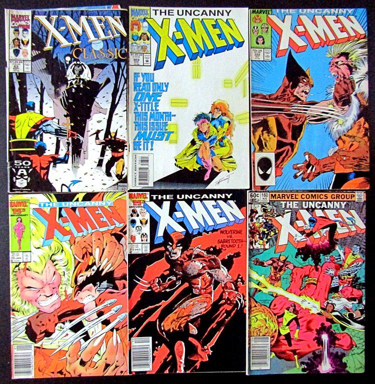 (5) UNCANNY X-MEN 1982-1993 plus 1991 CLASSIC #63 (1 of 2)
