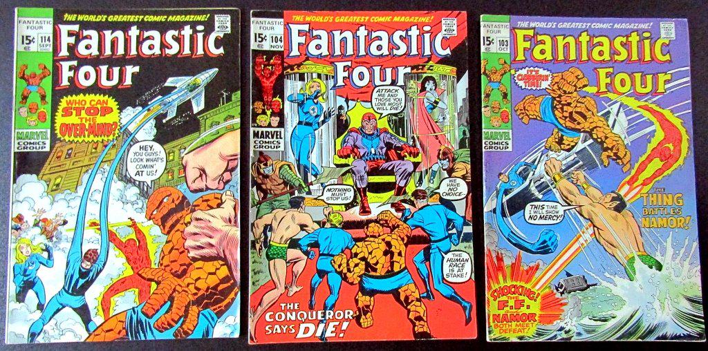 (3) FANTASTIC FOUR 15c ISSUE 1970-71 (1 of 2)