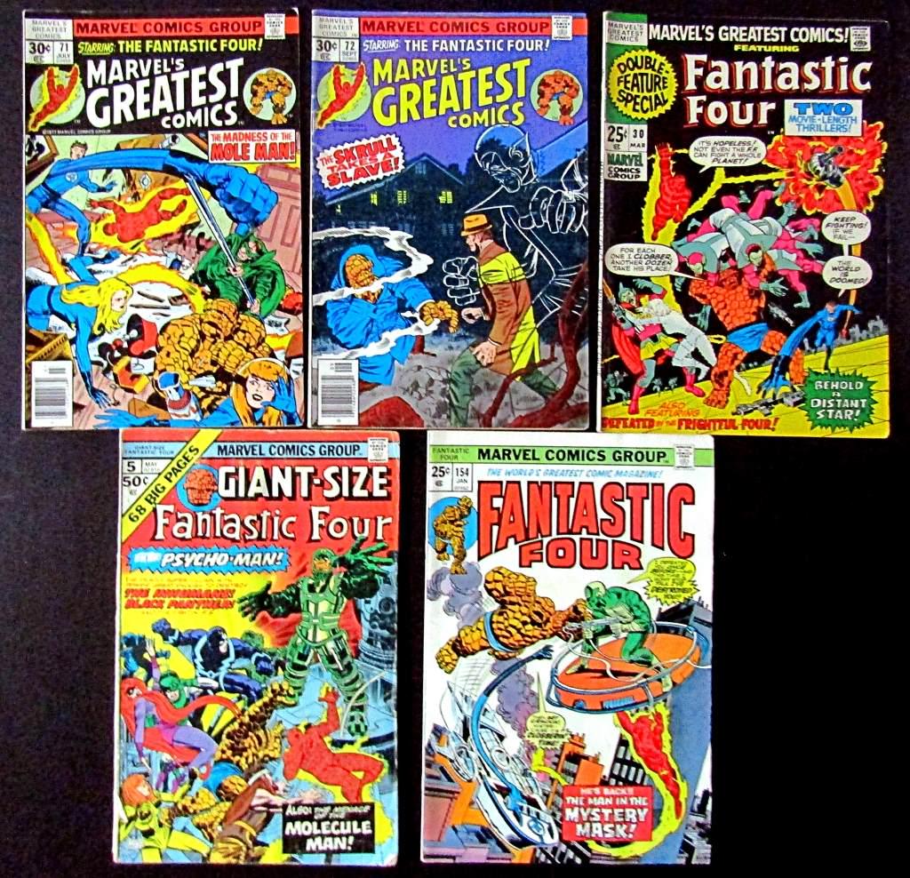 (5) MARVEL FANTASTIC FOUR COMIC LOT (1 of 2)