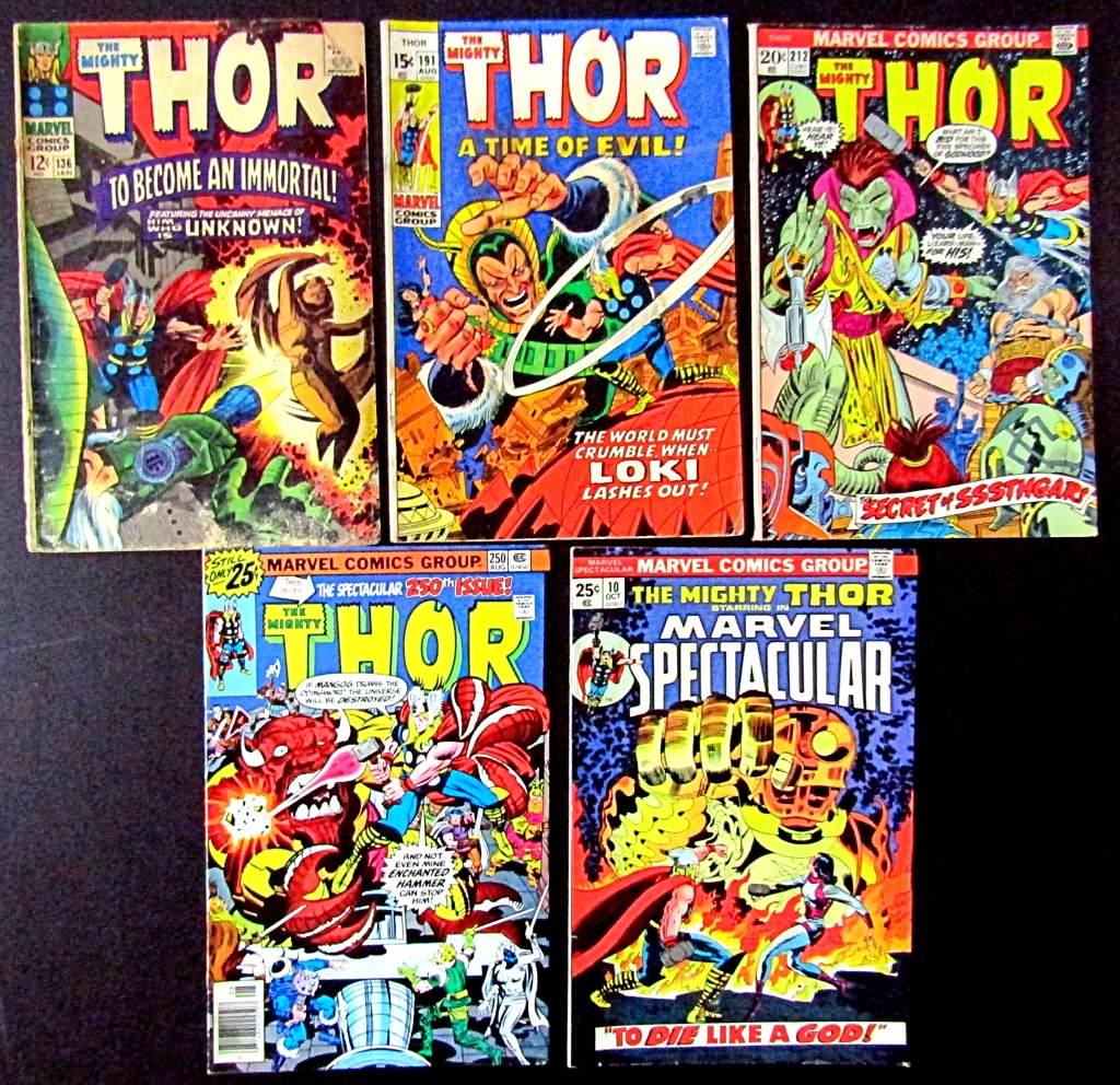 (5) THE MIGHTY THOR MARVEL LOT (1 of 2)