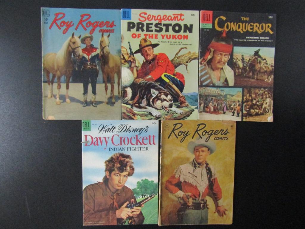 (5) DELL 1950's: (2) ROY ROGERS, (1) DAVY CROCKETT (1 of 2)