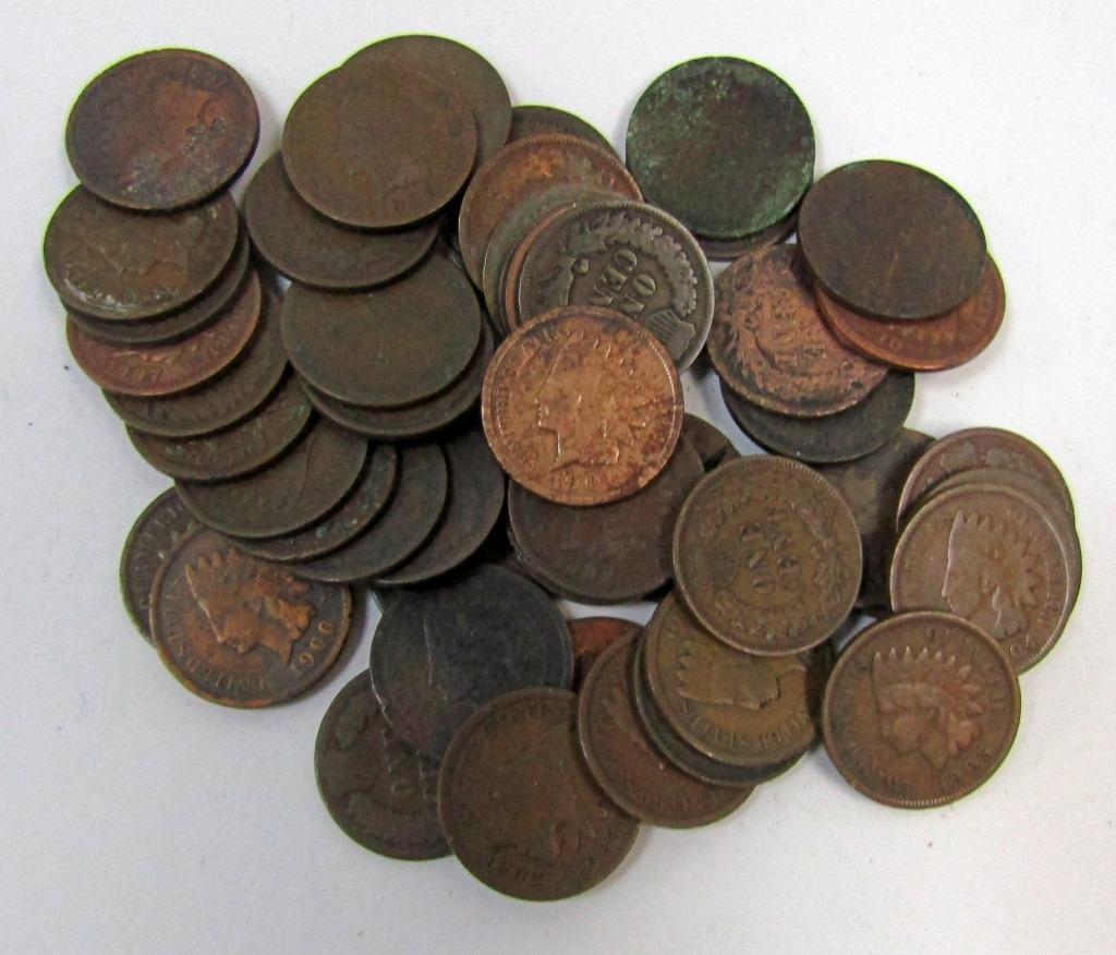 50 INDIAN CENT LOT - GREAT MIX (1 of 1)