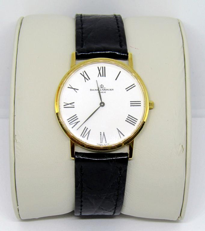 GENTS 18kt GOLD BAUME & MERCIER STRAP WATCH (1 of 4)