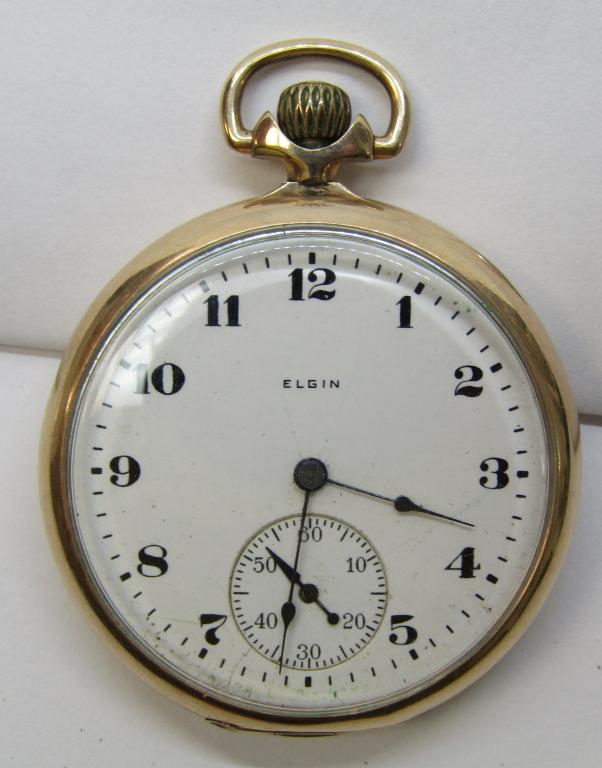 MASONIC ELGIN OPEN FACE POCKET WATCH (1 of 5)