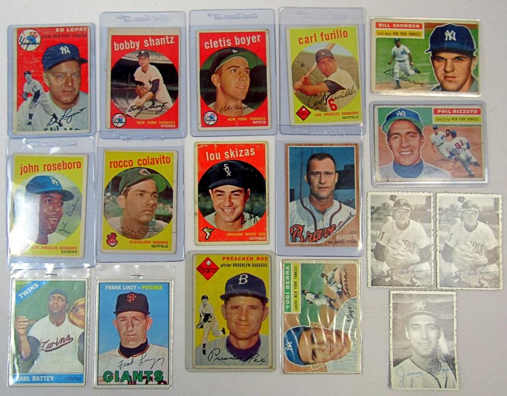 1950's & 60's BASEBALL LOT (17) TOPPS (1 of 9)