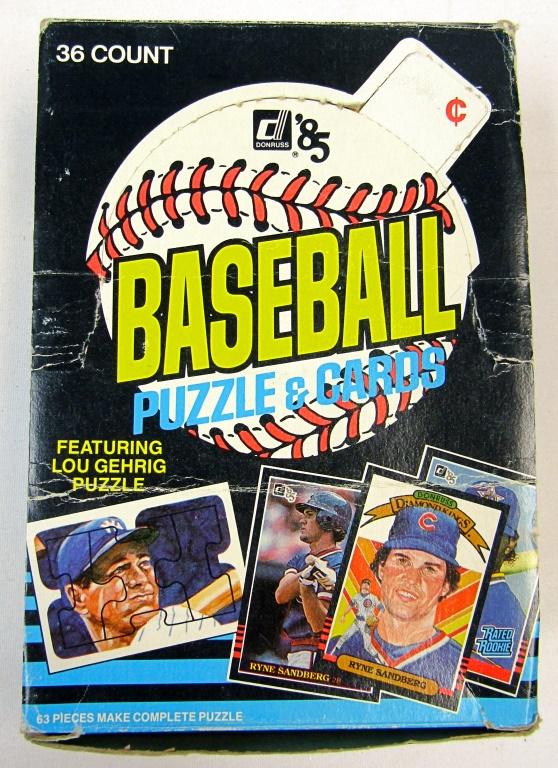 1985 DONRUSS WAX BOX missing (1) pack (1 of 3)