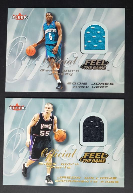 (2) FLEER FEEL THE GAME JERSEY CARDS (1 of 2)