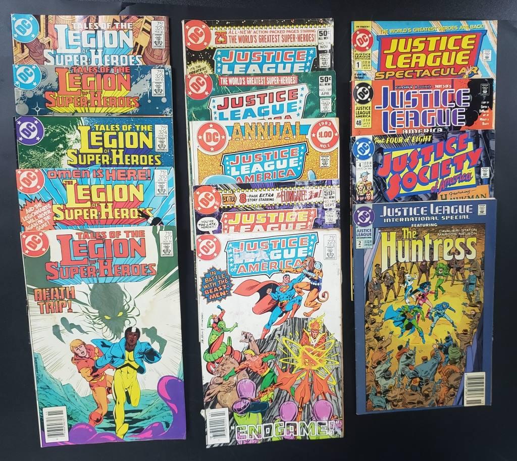 (14) DC JUSTICE LEAGUE of AM & LEGION: of SUPER HEROES - 1980's ALL DIFFERENT