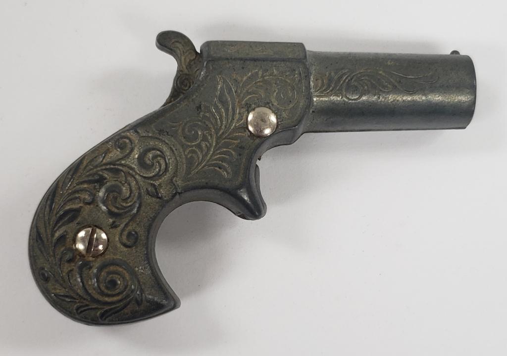 SMALL 3" METAL CAP GUN: VINTAGE TOY CAP GUN