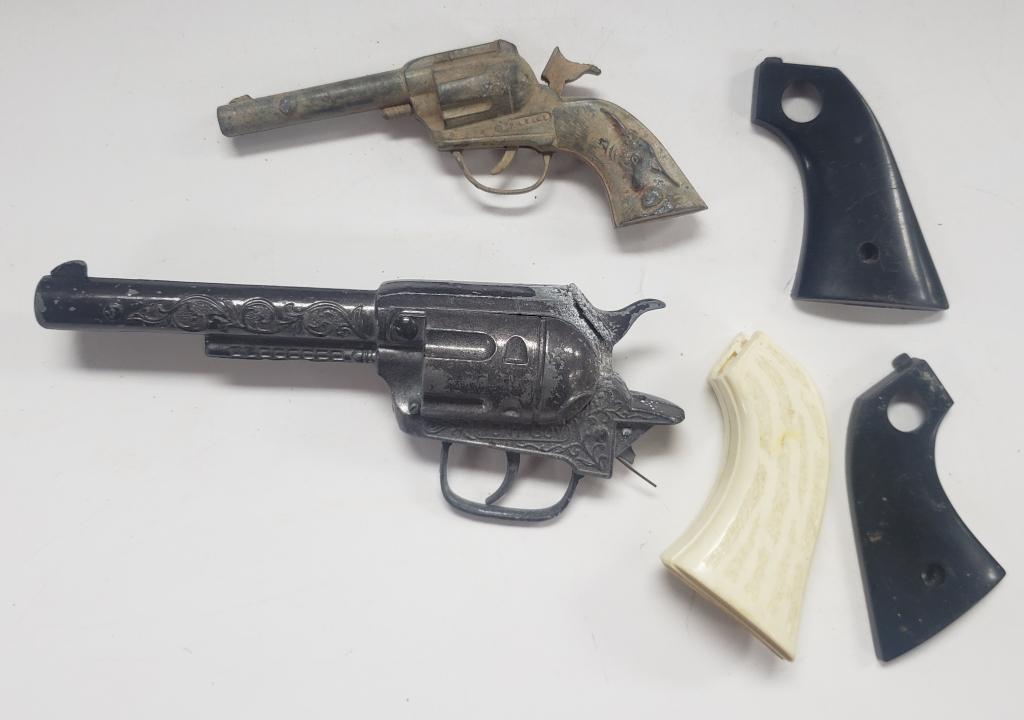 TOY CAP GUN PARTS LOT - PONY BOY & HUBLEY: TEX - EXTRA HANDLES