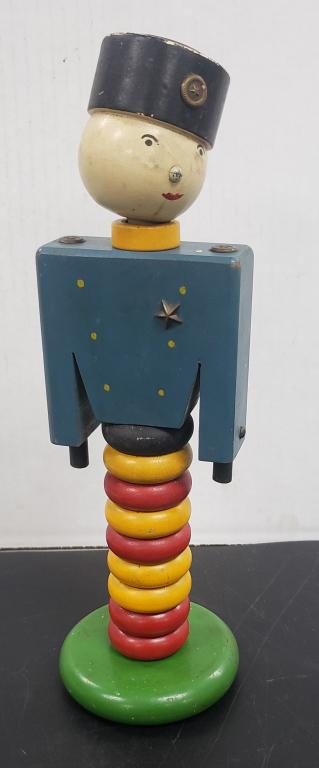 Holgate Multi-Colored Wooden Ring: Stacking Soldier toy