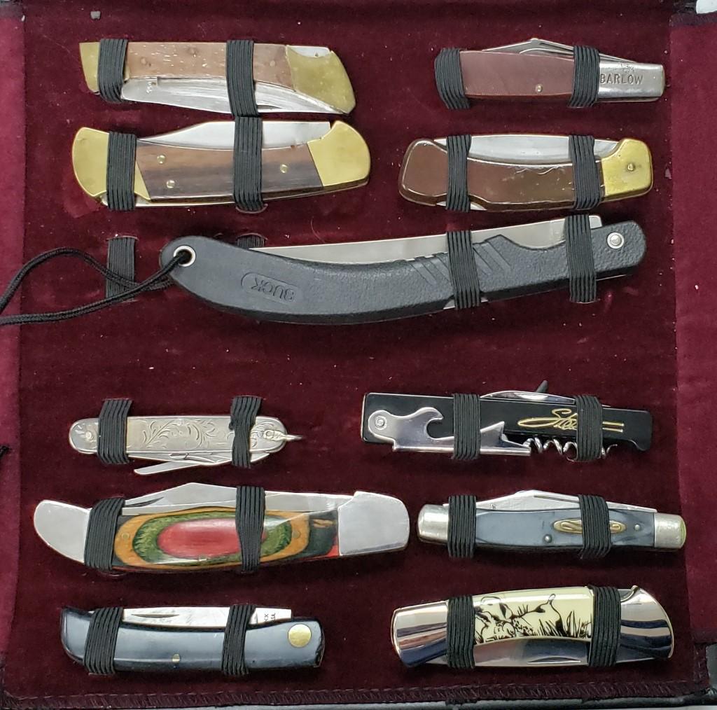 11 pc KNIFE COLLECTION in CARRY CASE (1 of 13)